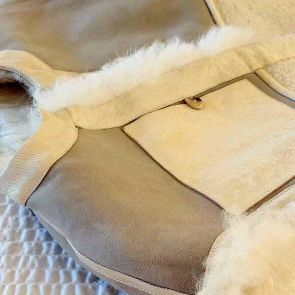 Hermès Real Fur & Shearling Lambskin Vest FR34 –Rare Cream Beige - Picture 10 of 16